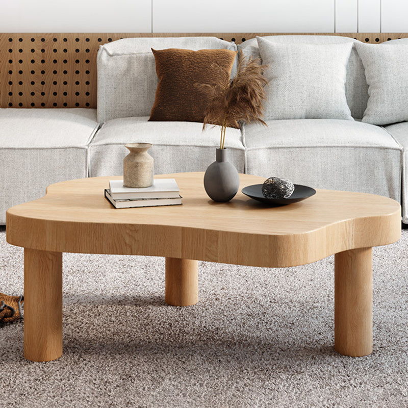 Nordic Coffee Table 3 Legs Solid Wood Geometric Single Coffee Table