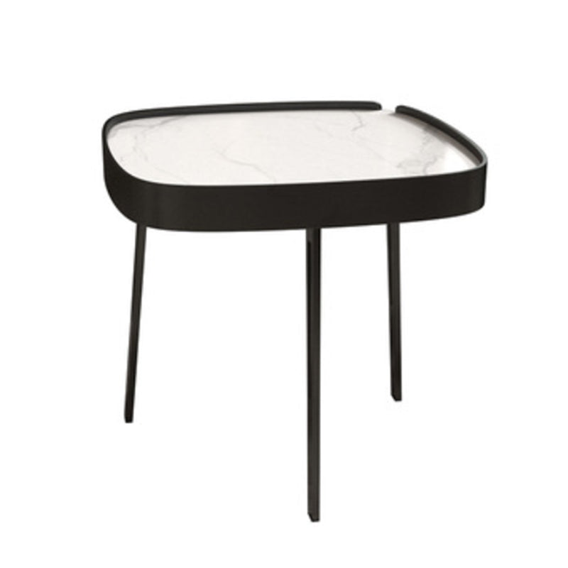 Glam Cocktail Table 3 Legs Faux Stone Oval/Square Coffee Table