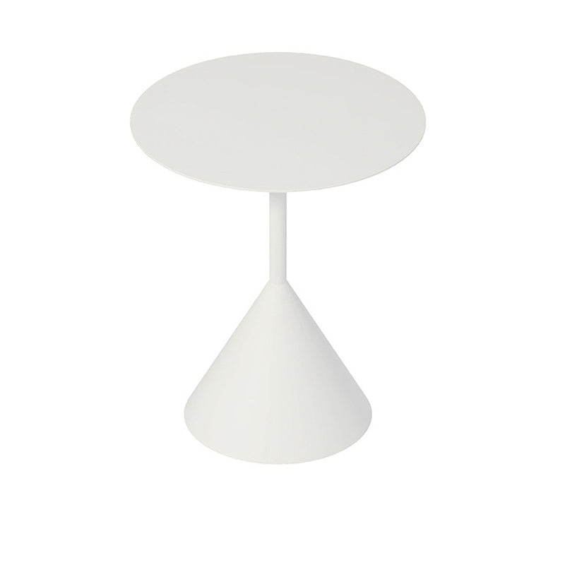 Pedestal Black/White Coffee Table Metal Minimalist Cocktail Table