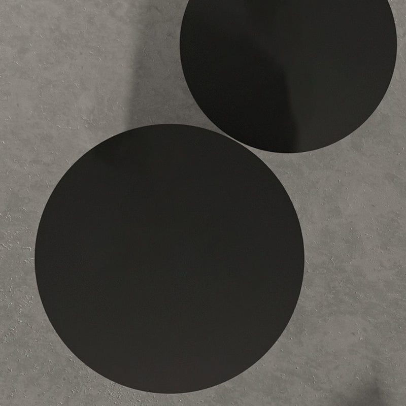Pedestal Black/White Coffee Table Metal Minimalist Cocktail Table