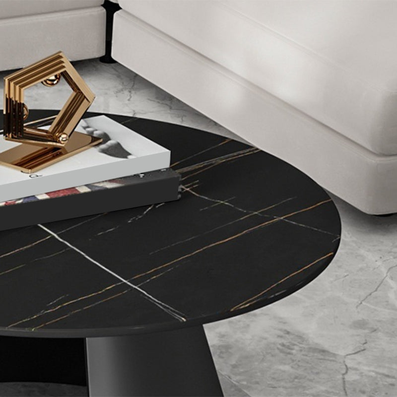 Glam Cocktail Table Pedestal/3 Legs Slate Round Single Coffee Table
