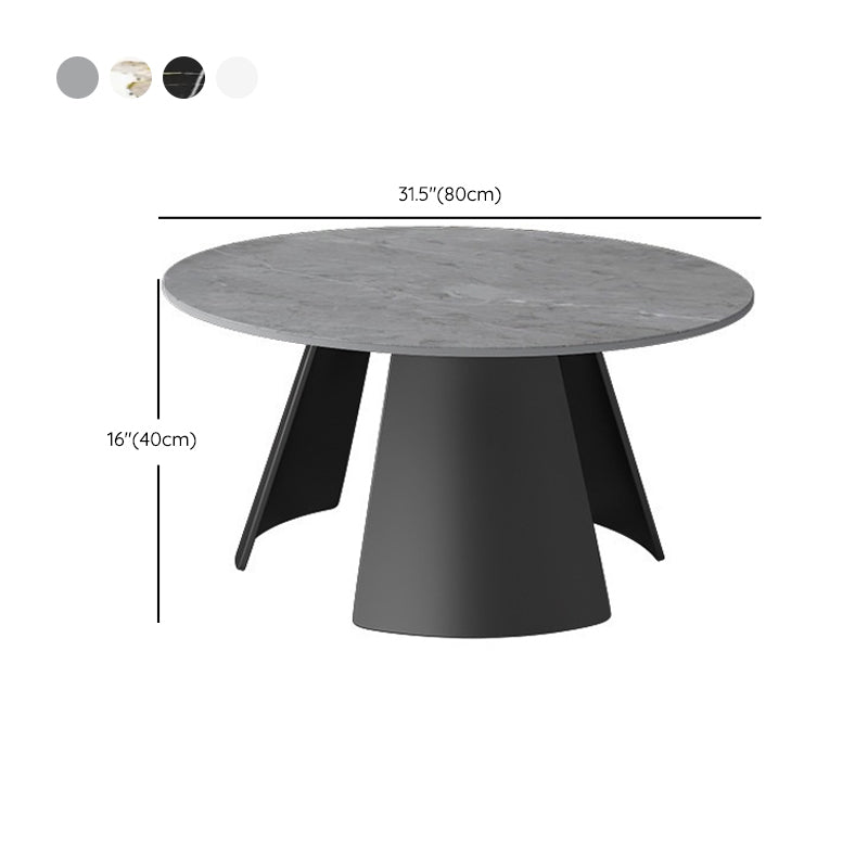Glam Cocktail Table Pedestal/3 Legs Slate Round Single Coffee Table