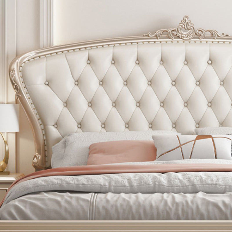 Victorian Foam Standard Bed Pine Wood Storage Bed Frame for Home