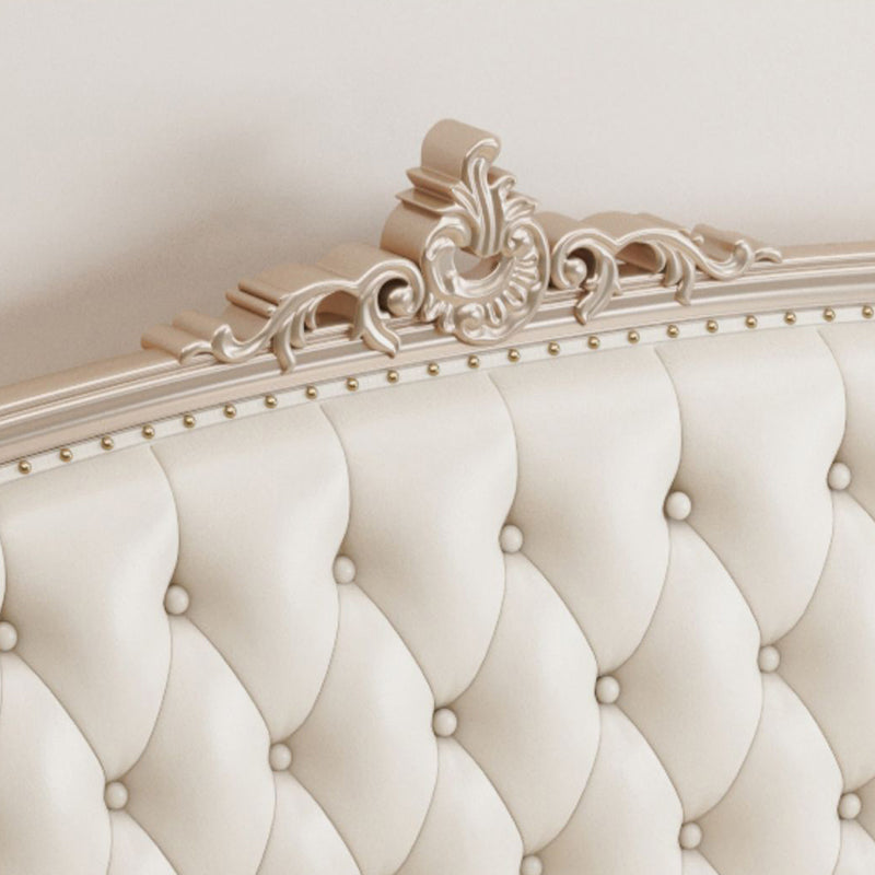 Victorian Foam Standard Bed Pine Wood Storage Bed Frame for Home