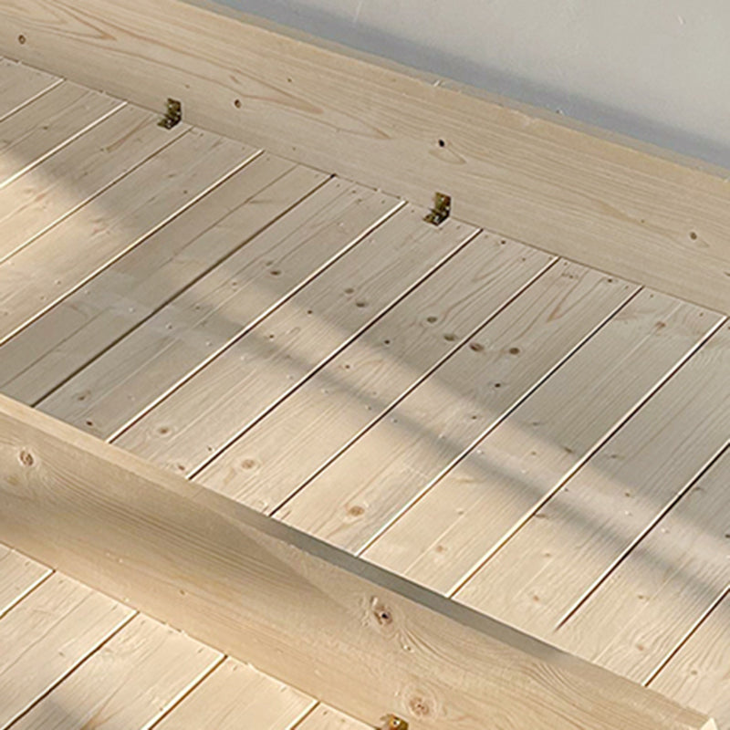 Pine Wood Standard Bed Wood and Upholstered Bed with Custom Legs