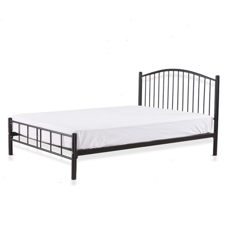 Industrial Metal Standard Bed Black Open-Frame Bed Frame for Home