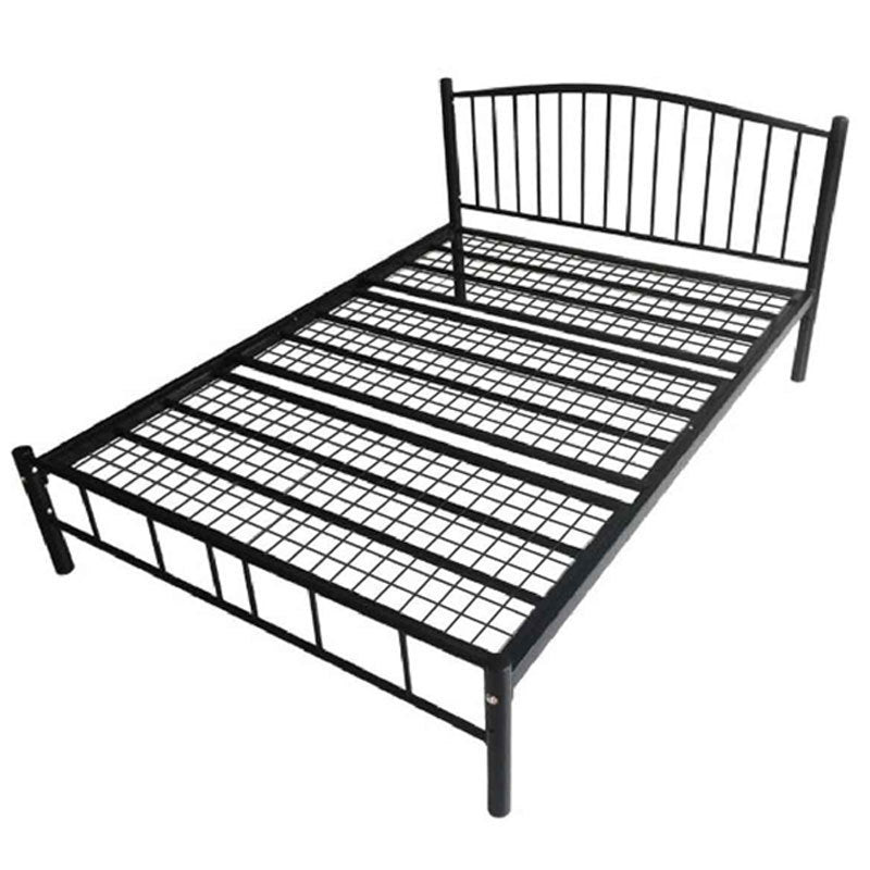 Industrial Metal Standard Bed Black Open-Frame Bed Frame for Home