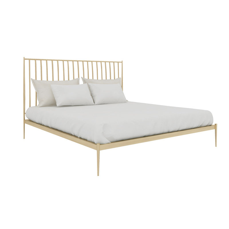 Metal Headboard Standard Bed Open-Frame Bed with Custom Legs