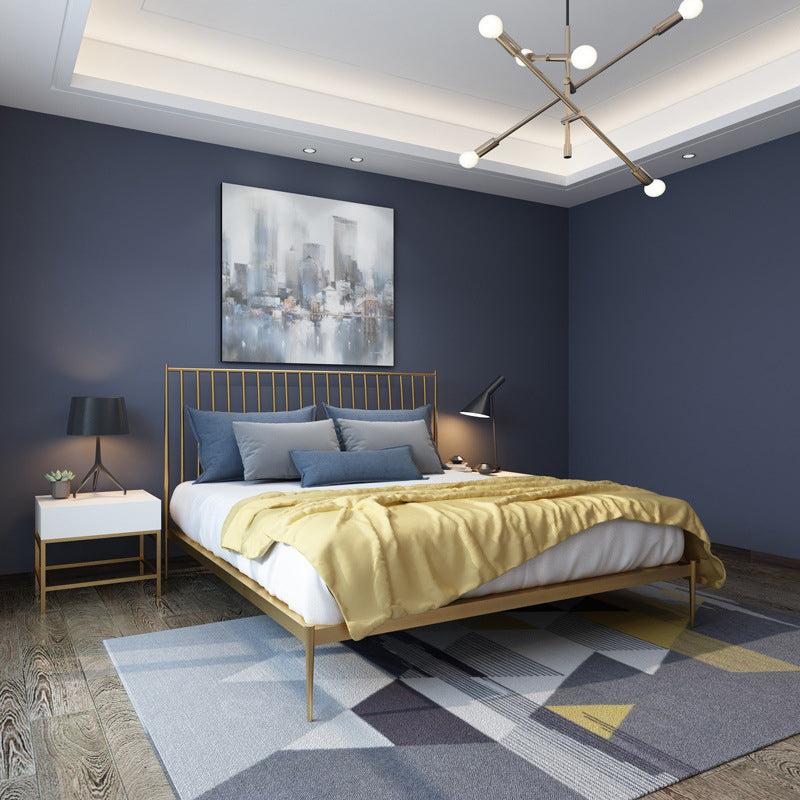 Metal Headboard Standard Bed Open-Frame Bed with Custom Legs