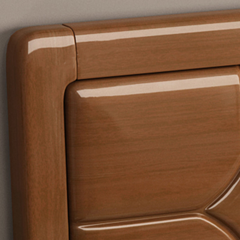 Solid Wood Headboard Standard Bed Rectangular Bed with Custom Legs