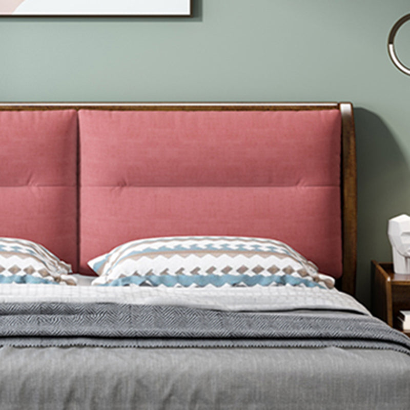 Solid Wood Standard Bed Headboard Low Profile Bed with Custom Legs