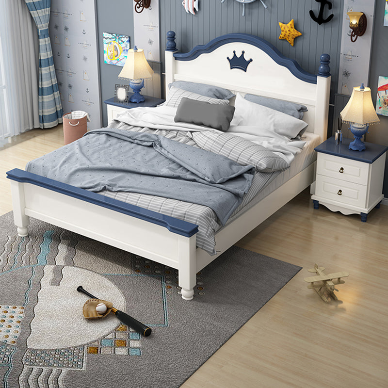 Solid Wood Standard Bed Arched Headboard Bed with Custom Legs