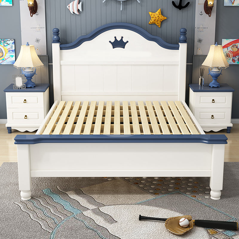 Solid Wood Standard Bed Arched Headboard Bed with Custom Legs