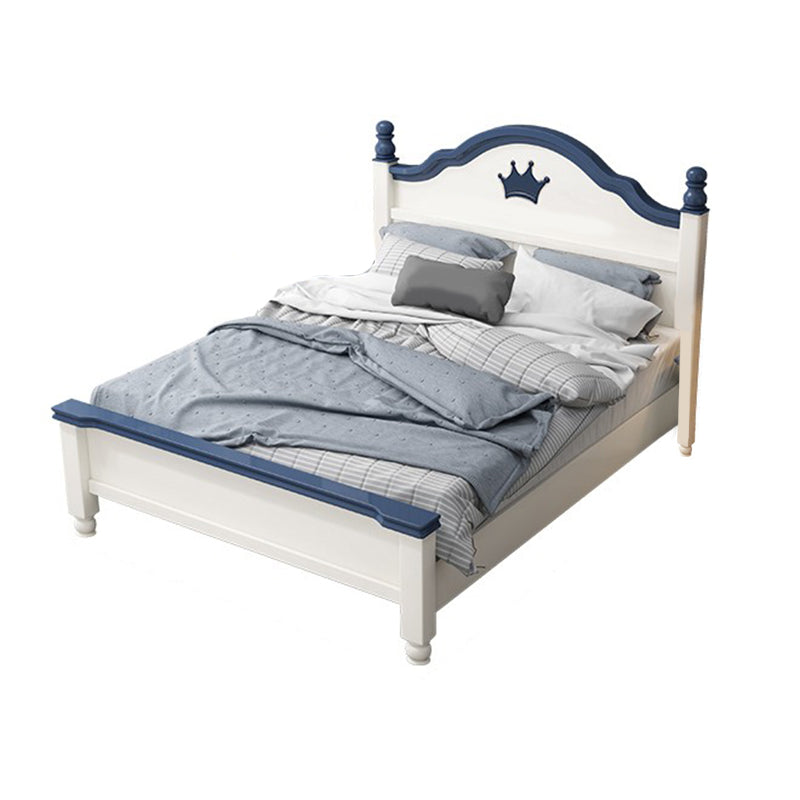 Solid Wood Standard Bed Arched Headboard Bed with Custom Legs