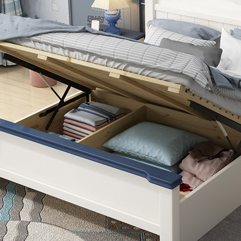 Solid Wood Standard Bed Arched Headboard Bed with Custom Legs