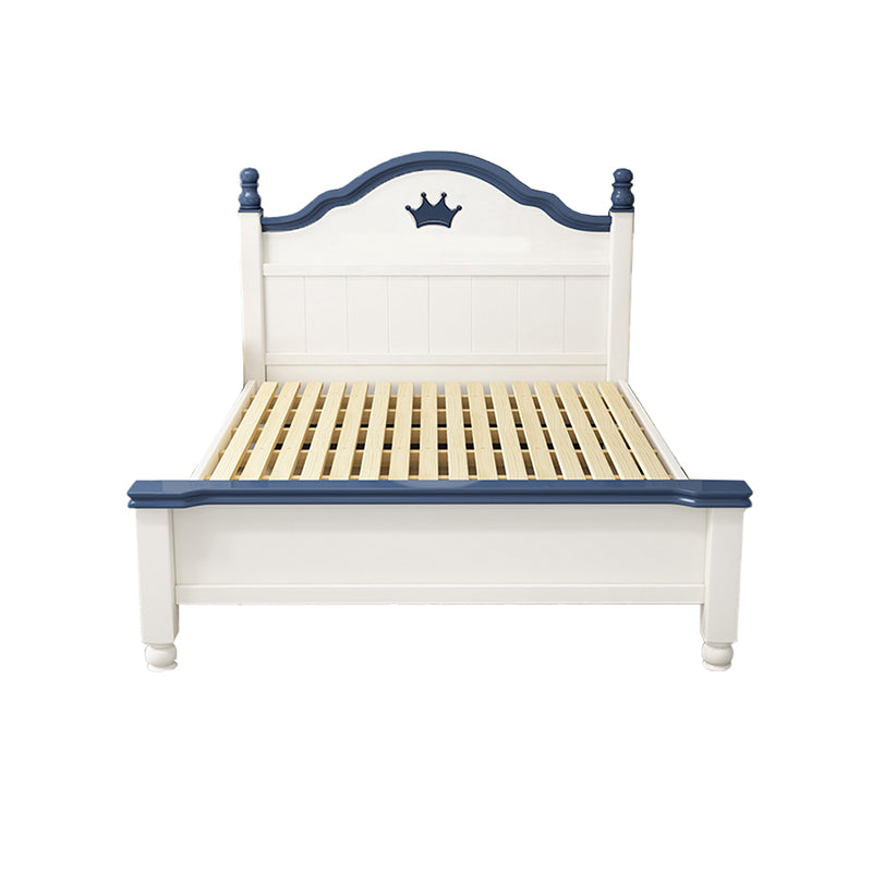 Solid Wood Standard Bed Arched Headboard Bed with Custom Legs