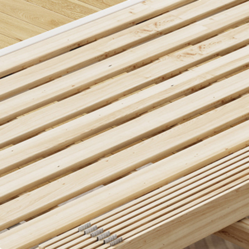 Scandinavian 9.84 " Tall Solid Color Wooden Platform Bed Frame