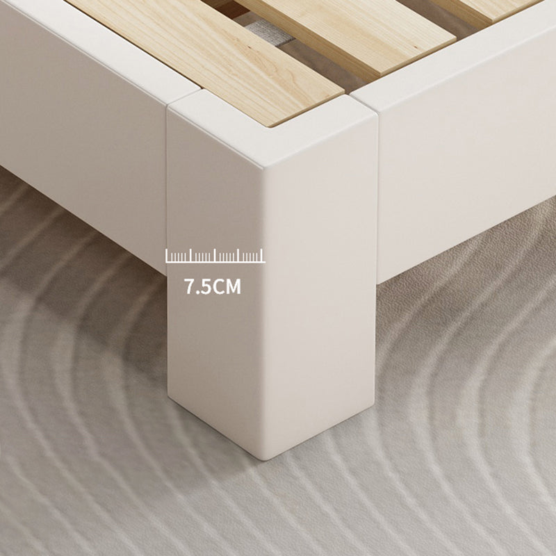 Scandinavian 9.84 " Tall Solid Color Wooden Platform Bed Frame