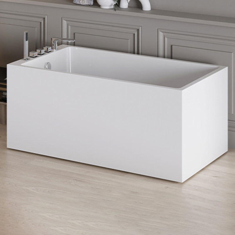 Contemporary Style White Acrylic Tub Rectangular Soaking Tub for Home