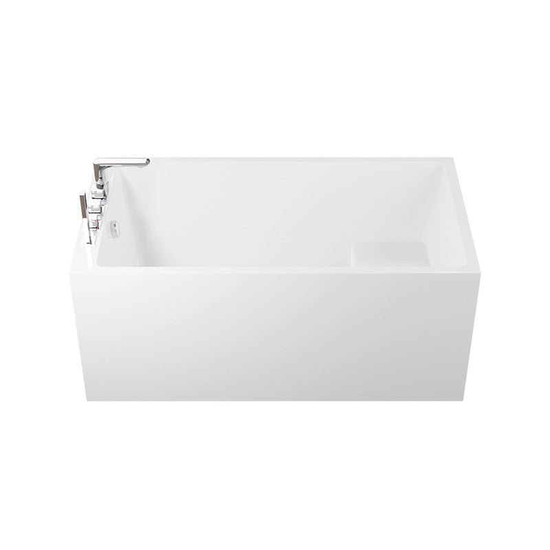 Contemporary Style White Acrylic Tub Rectangular Soaking Tub for Home