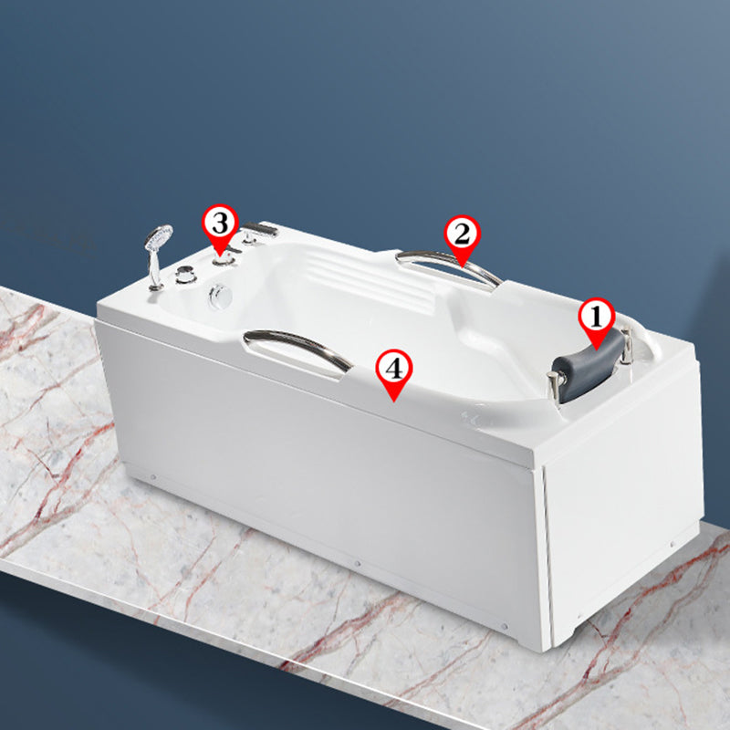Modern with Faucet Bathtub Bathroom Soaking Rectangular Bath Tub