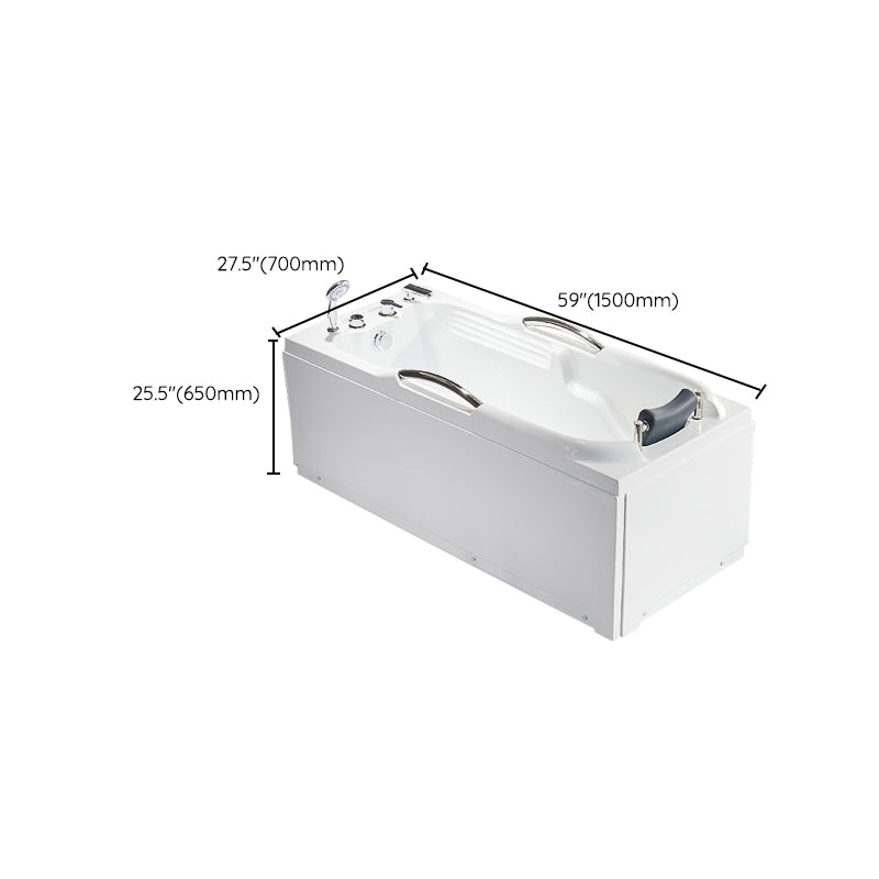 Modern with Faucet Bathtub Bathroom Soaking Rectangular Bath Tub