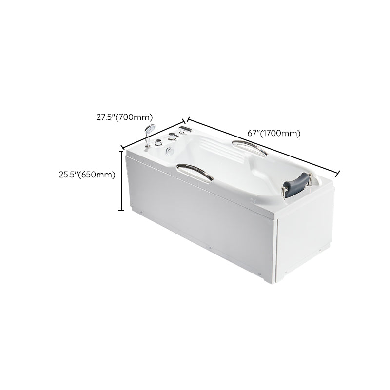 Modern with Faucet Bathtub Bathroom Soaking Rectangular Bath Tub