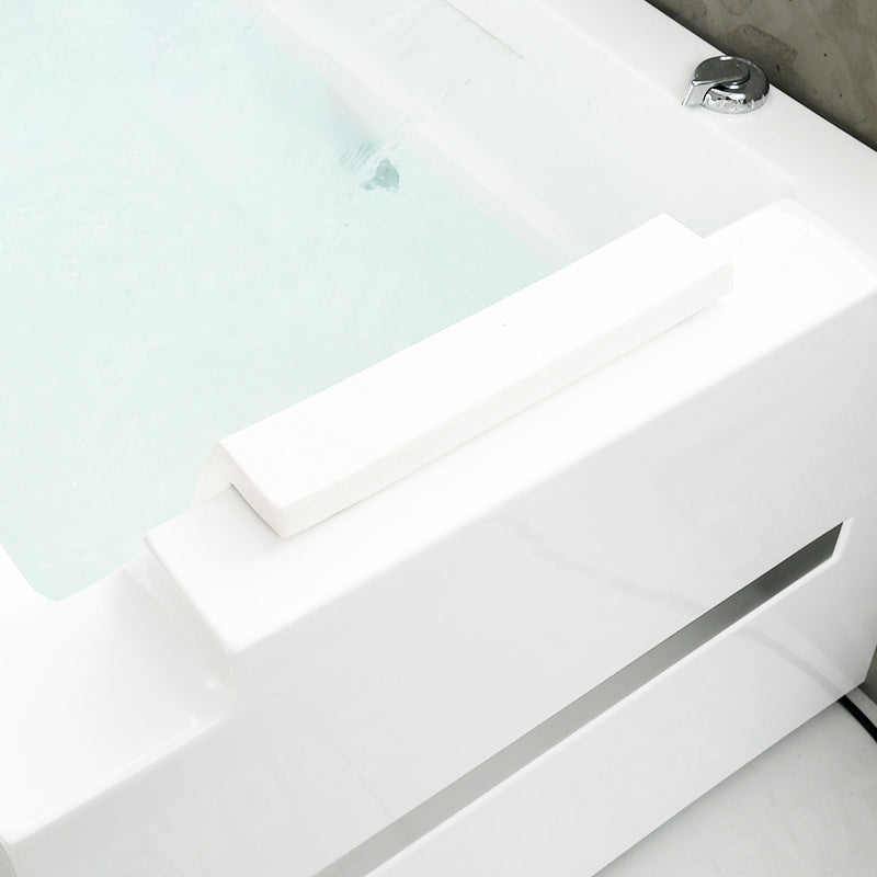 Soaking Rectangular Bathtub Modern Bathroom with Faucet Bath Tub
