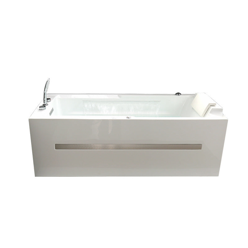 Soaking Rectangular Bathtub Modern Bathroom with Faucet Bath Tub