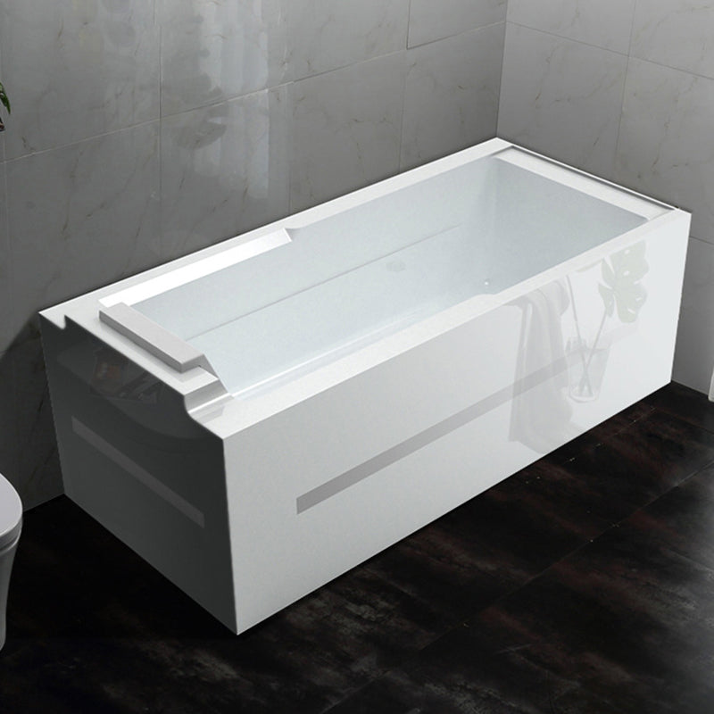 Soaking Rectangular Bathtub Modern Bathroom with Faucet Bath Tub