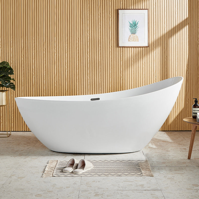 Modern Single Slipper Bathtub Acrylic with Center-Front Drain Tub