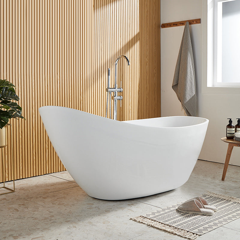 Modern Single Slipper Bathtub Acrylic with Center-Front Drain Tub