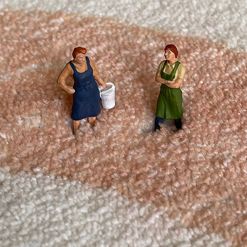 Color Block Nordic Rug White Polyester Indoor Rug Washable Rug for Drawing Room