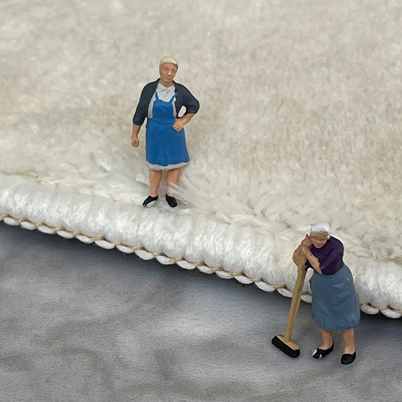 Color Block Nordic Rug White Polyester Indoor Rug Washable Rug for Drawing Room