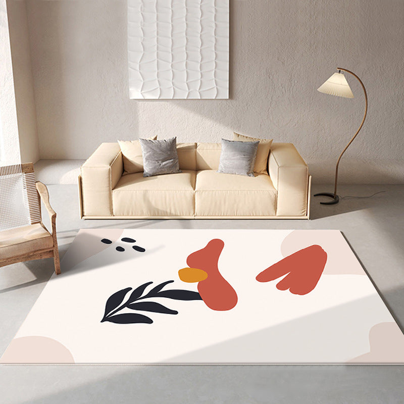 Modern Rug Polyester Color Block Indoor Rug Washable Rug for Drawing Room