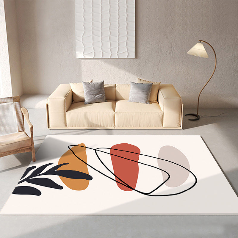 Modern Rug Polyester Color Block Indoor Rug Washable Rug for Drawing Room
