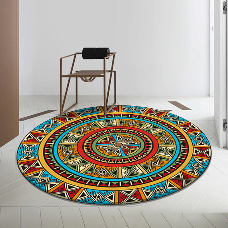Modern Rug Polyester Graphic Indoor Rug Stain Resistant Rug for Drawing Room