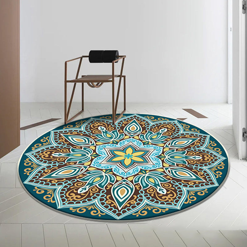 Modern Rug Polyester Graphic Indoor Rug Stain Resistant Rug for Drawing Room