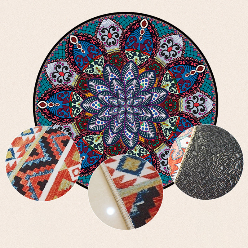 Modern Rug Polyester Graphic Indoor Rug Stain Resistant Rug for Drawing Room