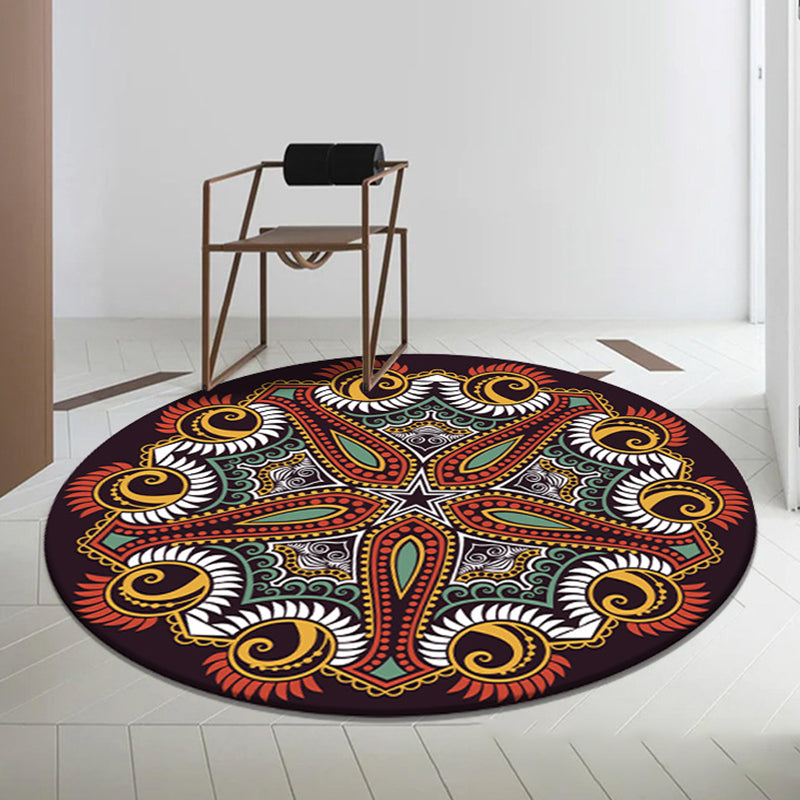 Modern Rug Polyester Graphic Indoor Rug Stain Resistant Rug for Drawing Room