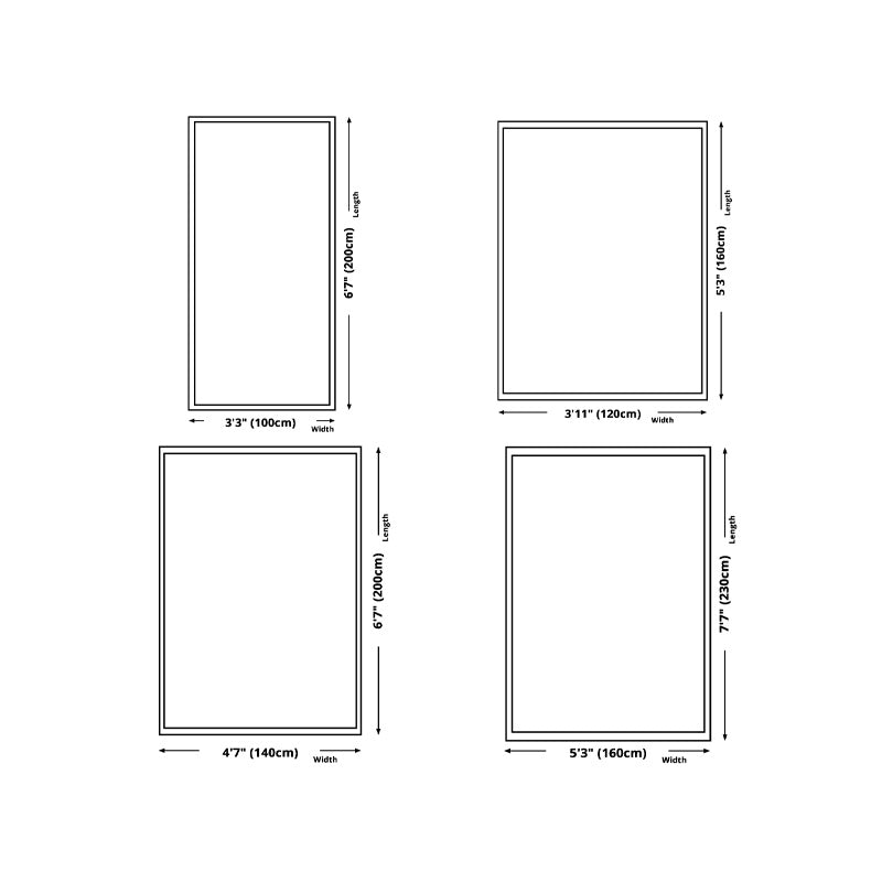 Casual Orange Rug Polyester Plants Rug Washable Rug for Living Room