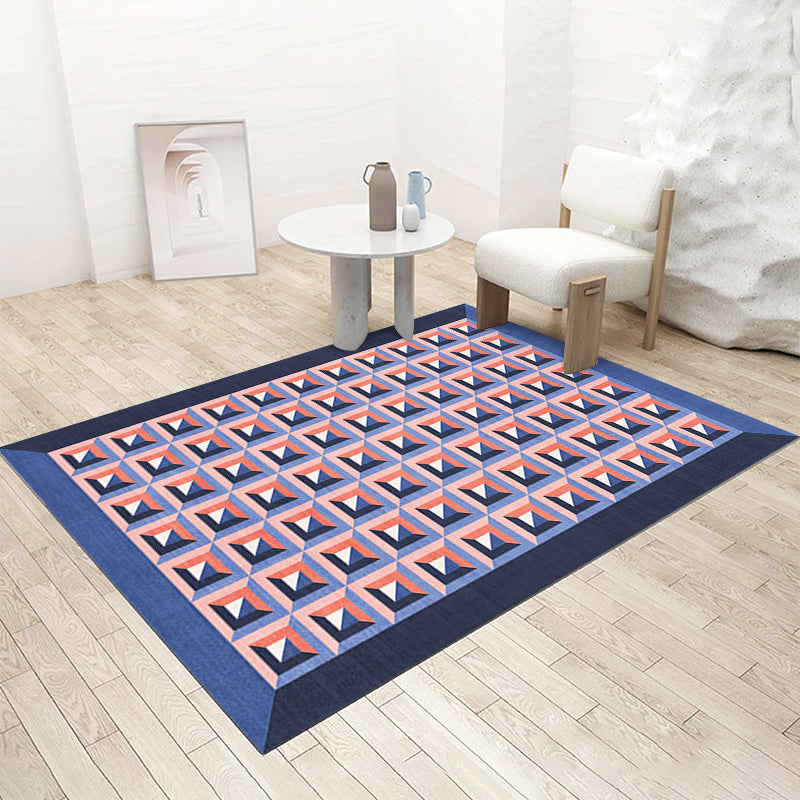 Green Modern Rug Polyester Circle Rug Stain Resistant Rug for Home Decor