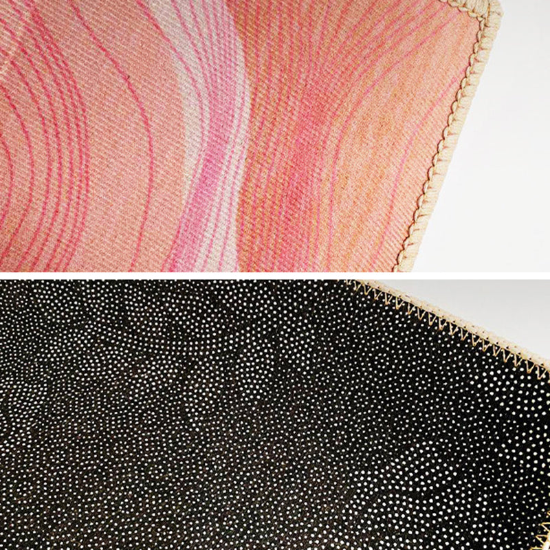 Light Blue Pattern Rug Modern Polyester Area Rug Stain Resistant Rug for Living Room