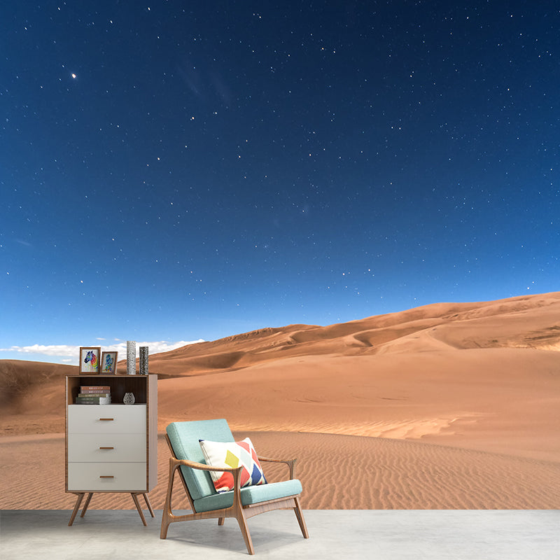 Photography Stain Resistant Mural Wallpaper Desert Scenery Sleeping Room Wall Mural
