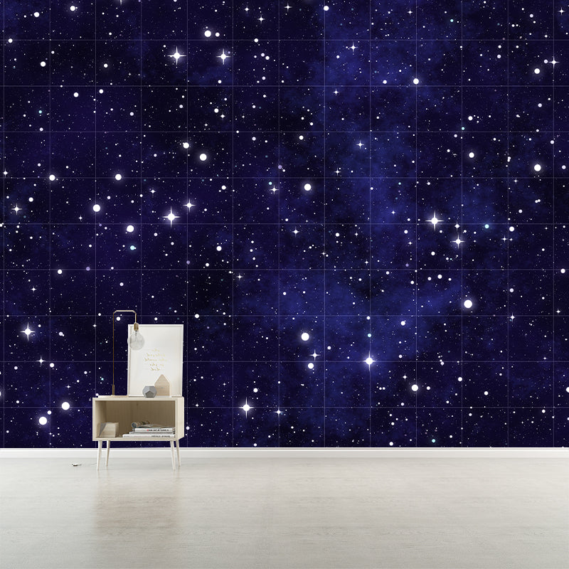Photography Environment Friendly Mural Wallpaper Mysterious Starry Sky Bedroom Wall Mural