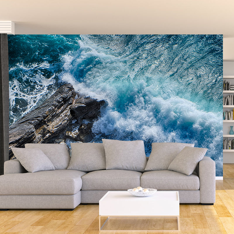 Decorative Photography Mural Wallpaper Sea Wave Indoor Wall Mural
