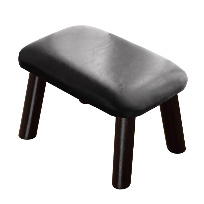 Faux Leather Ottoman Whole Colored Nailhead Trim Water Resistant Rectangle Pouf Ottoman