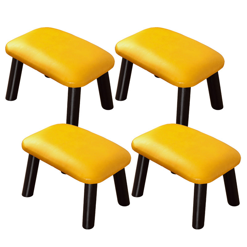 Faux Leather Ottoman Whole Colored Nailhead Trim Water Resistant Rectangle Pouf Ottoman