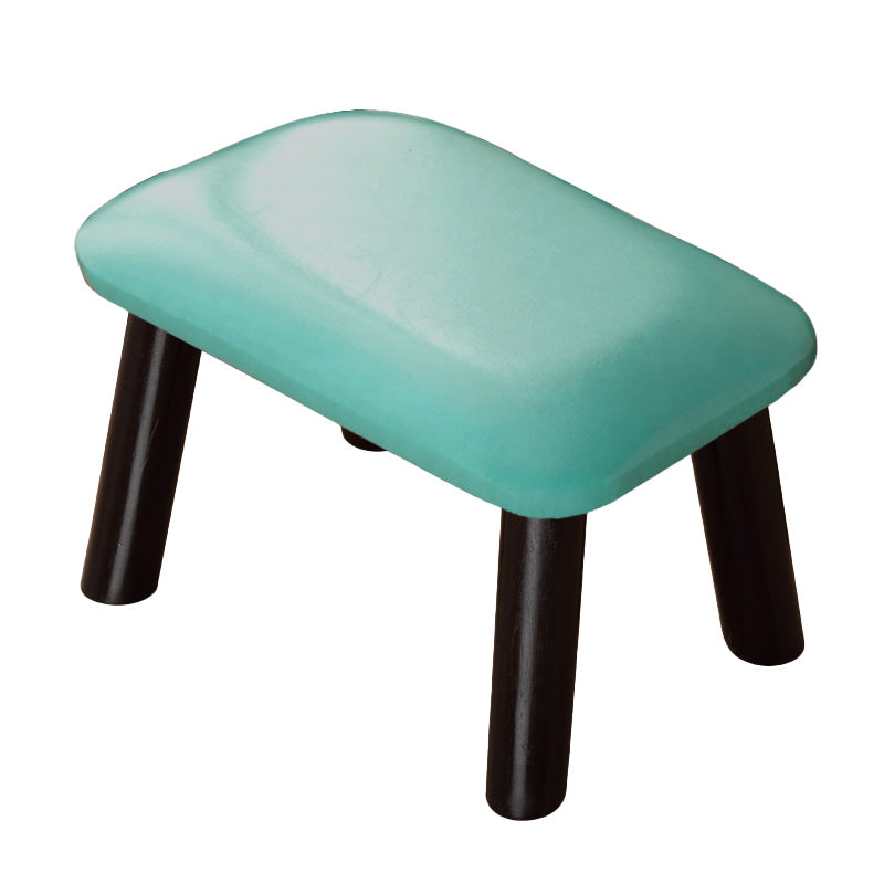 Faux Leather Ottoman Whole Colored Nailhead Trim Water Resistant Rectangle Pouf Ottoman