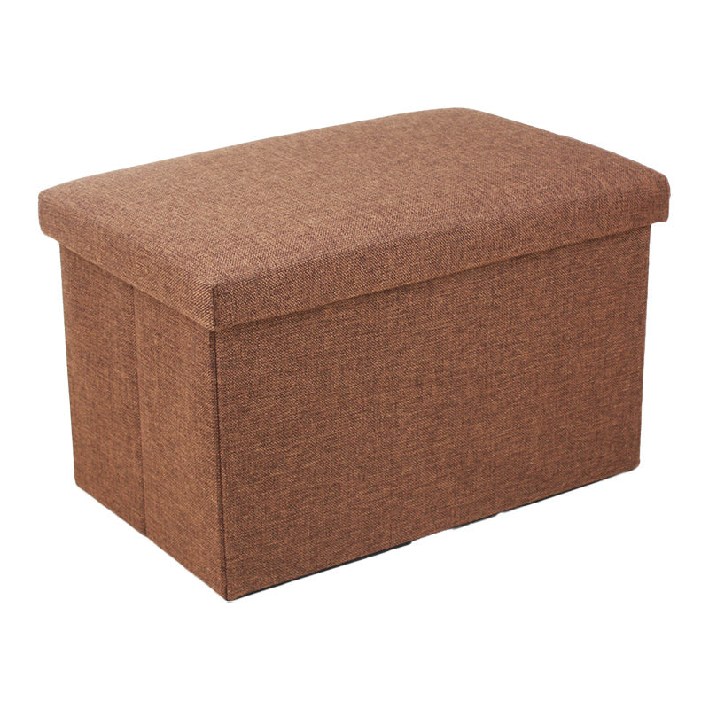 Modern Solid Color Ottoman Cotton Rectangle Ottoman for Living Room